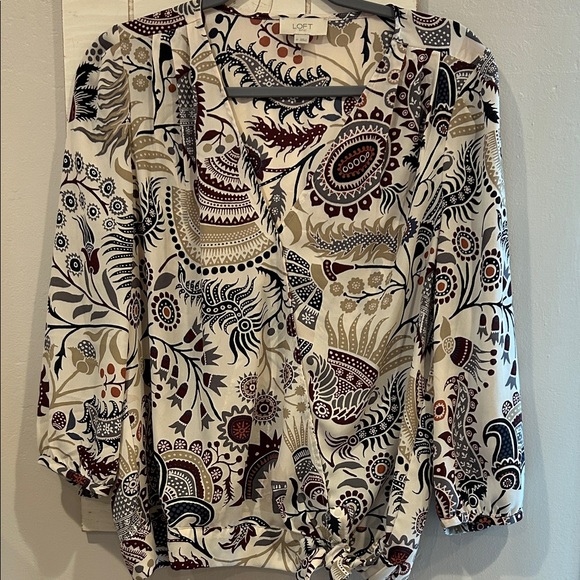 LOFT Tops - LOFT Paisley Print Blouse - multicolored